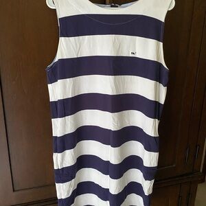 Vineyard Vines ~ women’s striped dress ~ navy blue / white ~ size XL ~ excellent